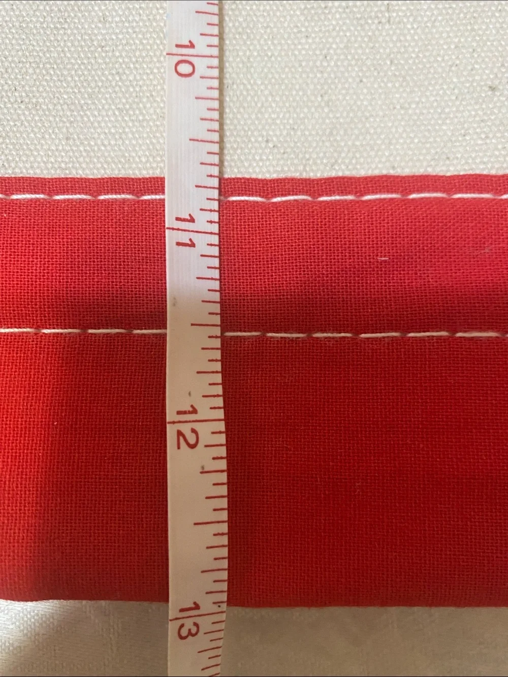 Canvas Tote Bag in Cream and Red unisex open to Offers New